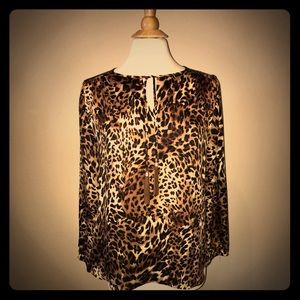 Chico’s Cheetah Print Blouse Size 0